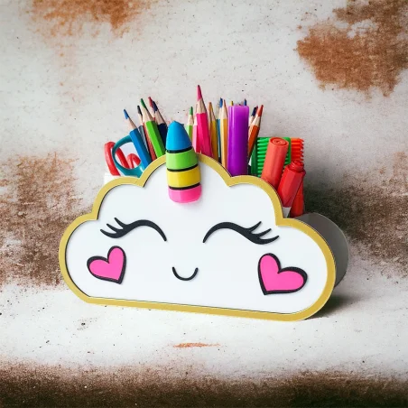 Cloud Unicorn Crayon Holder Organizer