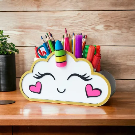 Cloud Unicorn Crayon Holder Organizer