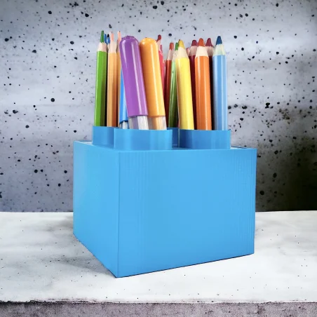 Small Block Crayon Holder Desk Organizer
