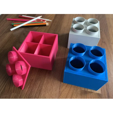 Small Block Crayon Holder Organizer