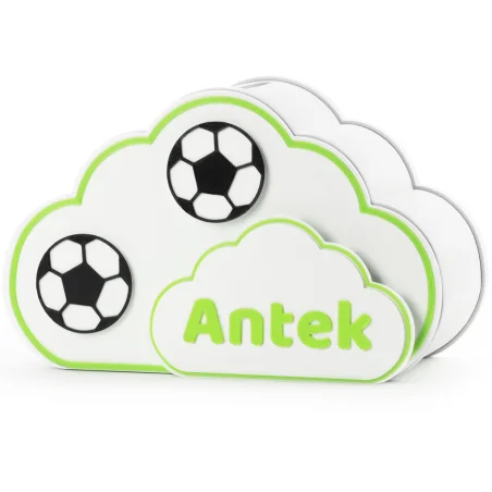 Cloud piggy bank for children with a name