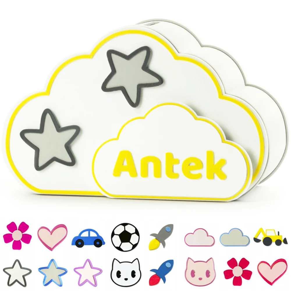 Cloud Piggy Bank for Kids with Name BIO