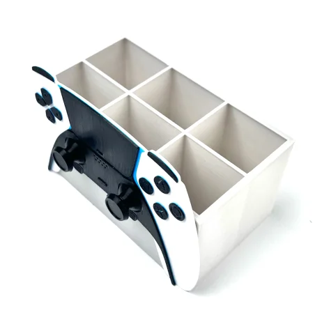 3D Crayon Holder Shaped Like a PlayStation Controller - The Ultimate Desk Buddy!