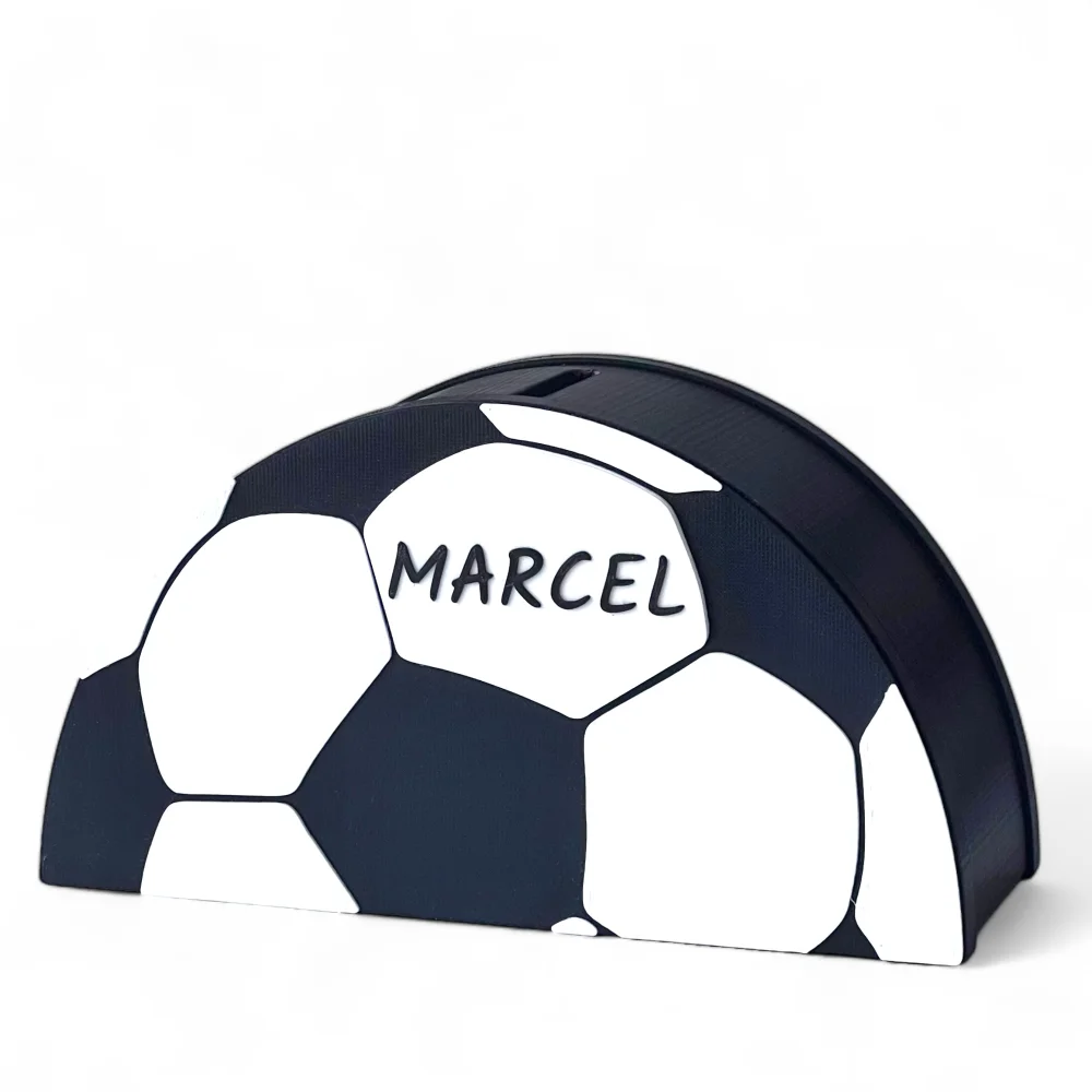 A personalized piggy bank for kids - Soccer Ball Birthday Gift for Children