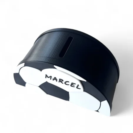 A personalized piggy bank for kids - Soccer Ball Birthday Gift for Children