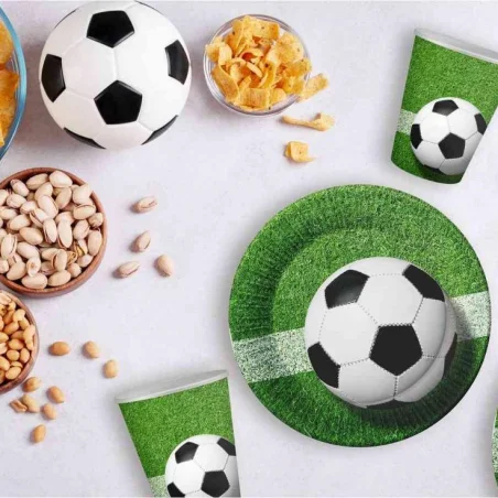 Paper Plates Soccer Ball 6 pcs. Football Birthday Party 18cm