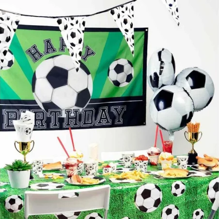 Paper Plates Soccer Ball 6 pcs. Football Birthday Party 18cm