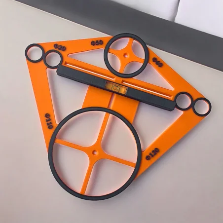 Template for Geberit Tile Hole Patterns with Spirit Level for Toilet KAJAWIS