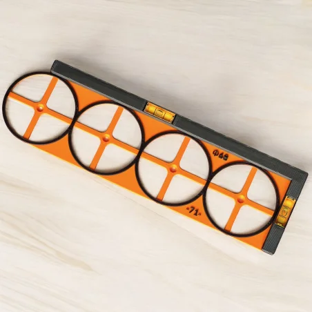 Szablon do wymiarowania otworów puszek elektrycznych gniazdek wzornik 4o Kajawis