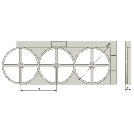 Template for Measuring Electrical Box Openings Socket Pattern 3o