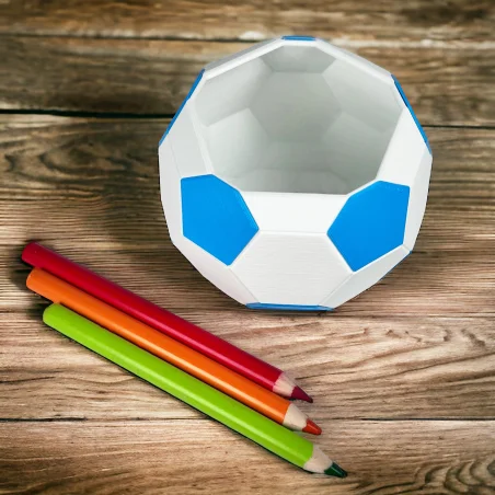 Crayon Holder with Name - Big Soccer Ball Edition
