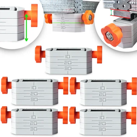 5 x CRAYON HOLDER for leveling suspended ceiling SHORT GRIP CD60 ES profile