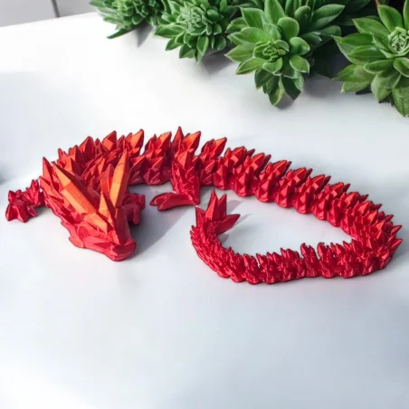 3D Dragon Figurine Crystal Dragon 42cm Room Decoration