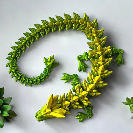 3D Dragon Figurine Crystal Dragon 42cm Room Decoration