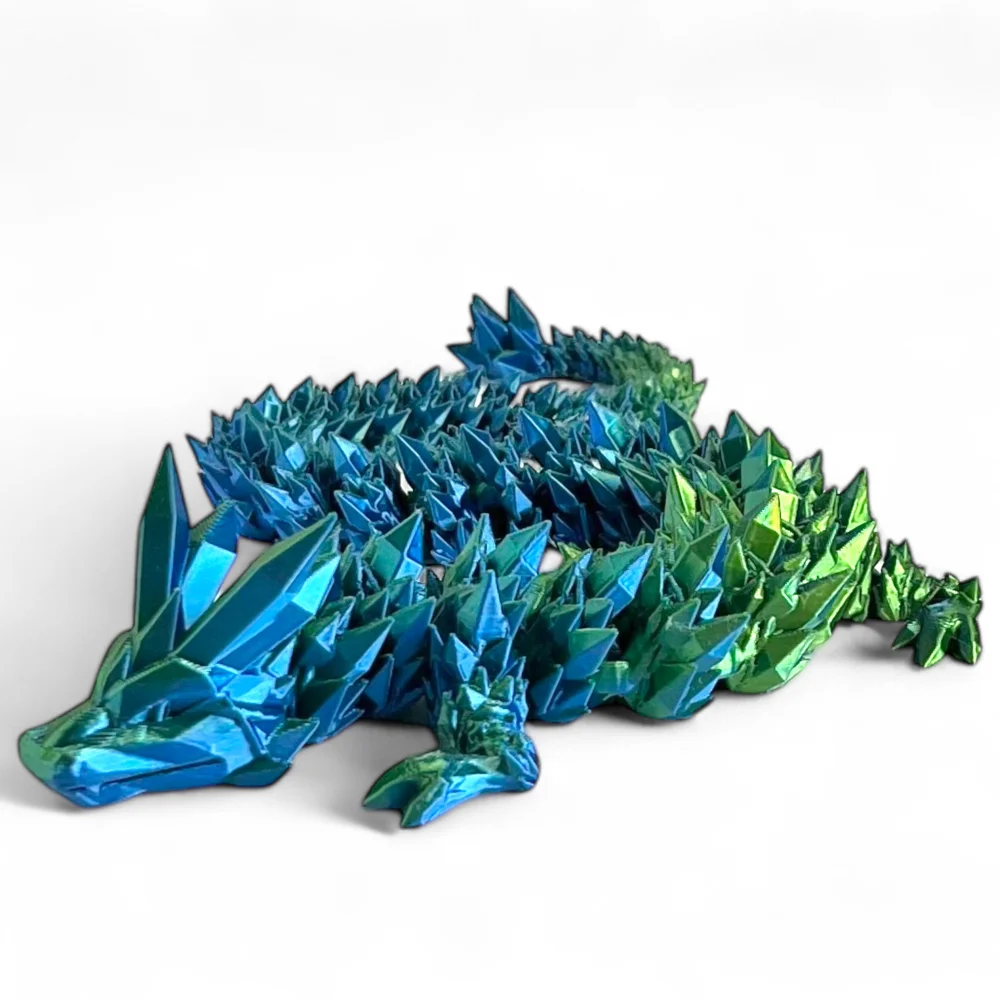Smok 3D Dragon Figurka smoka Kryształowy smok 42cm Dekoracja pokoju