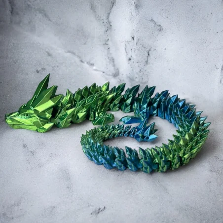 Smok 3D Dragon Figurka smoka Kryształowy smok 42cm Dekoracja pokoju