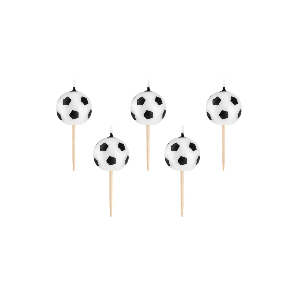 Birthday Candles Football 5 pcs. Candles for the Soccer Star Football