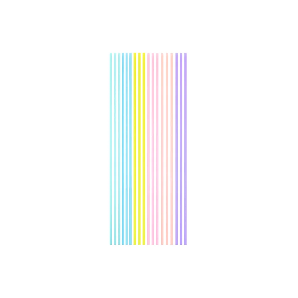 Long Pastel Birthday Cake Candles 18 Pieces Multicolored