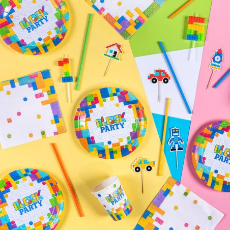 Paper Cups Lego Blocks TNT 220 ml 6 pcs. Birthday Cups