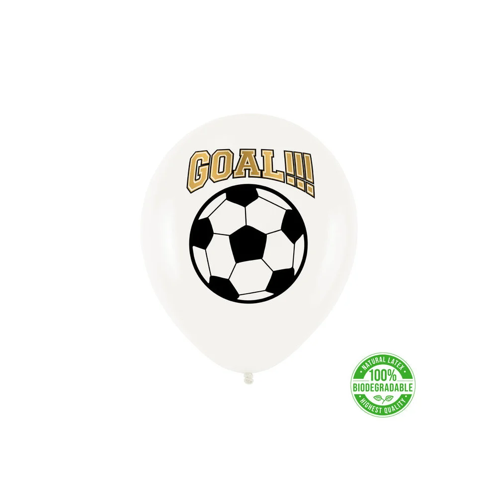 Balony biodegradowalne Piłka nożna Zestaw balonów na urodziny Football 6szt
