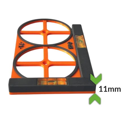 Szablon do wymiarowania otworów puszek elektrycznych gniazdek wzornik 2o