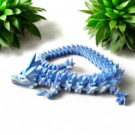 Smok 3D Dragon Figurka smoka Kryształowy smok 60cm Dekoracja pokoju