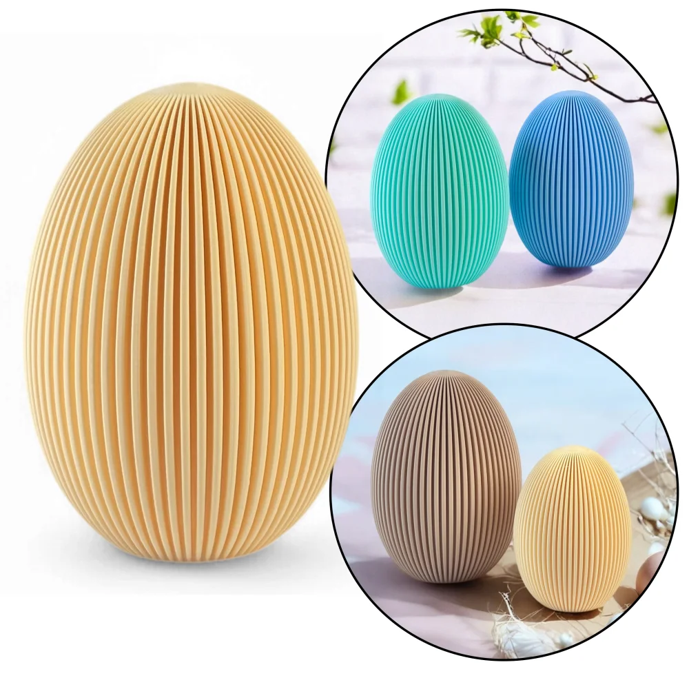 Set of 3 Decorative Egg Figures Easter Egg Holiday Decorations