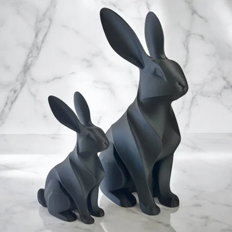 Decorative Figurine Set 2 pcs. Bunny Easter Bunny 3D Decoration