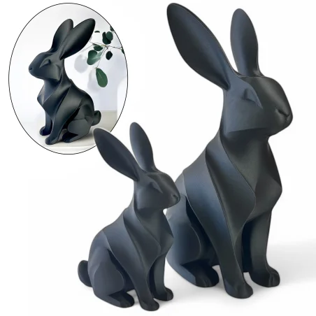 Decorative Figurine Set 2 pcs. Bunny Easter Bunny 3D Decoration