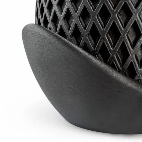 Shatterproof 16cm Matte Black Satin Modern Flower Pot KAJAWIS