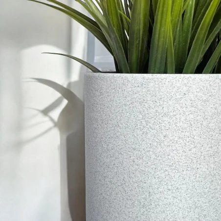 Shatterproof Marble Flower Pot 13cm Gray Modern Home Planter