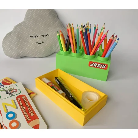 XL Crayon Holder Block Desk Organizer