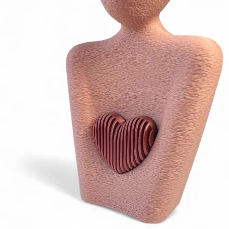 Decorative Figurine with 3D Heart