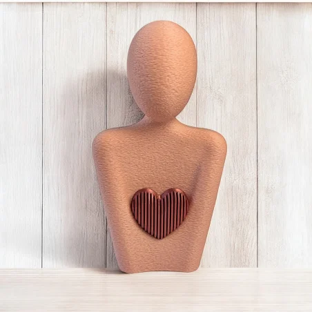Decorative Figurine with 3D Heart