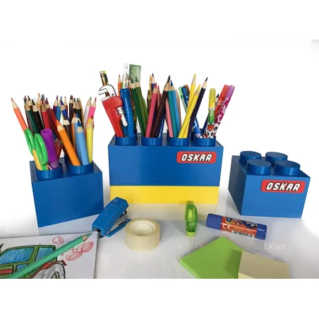 XL Crayon Holder Block Desk Organizer