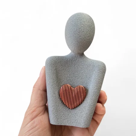 Decorative Figure with a 3D Heart