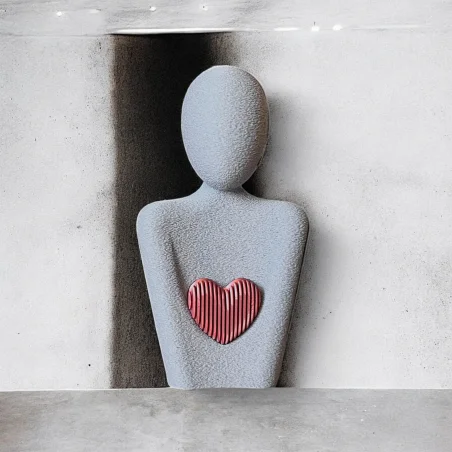 Figurka dekoracyjna z sercem 3D