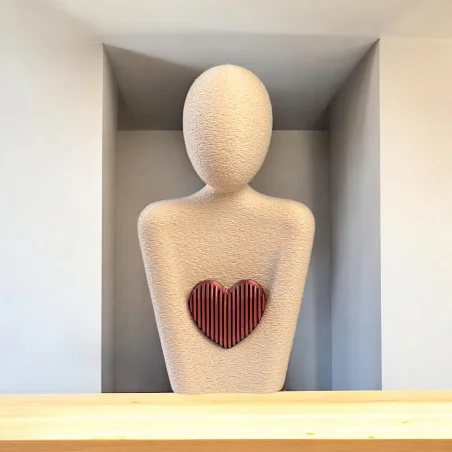 Decorative Figurine with 3D Heart