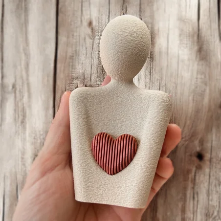 Decorative Figurine with 3D Heart