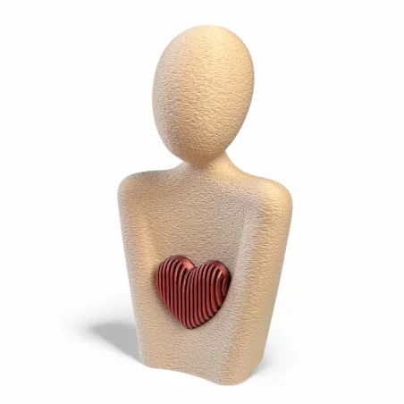 Decorative Figurine with 3D Heart