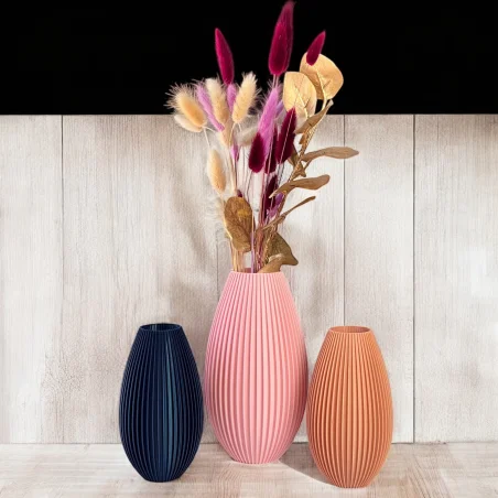 Unbreakable Vase Scandinavian Modern 3D Vase with Artificial Flowers Kajawis