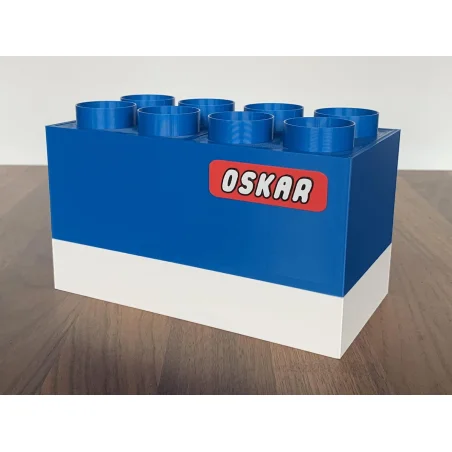 XL Crayon Holder Block Desk Organizer