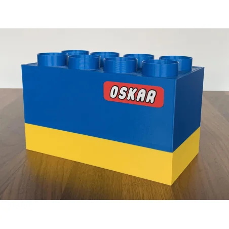 XL Crayon Holder Block Desk Organizer