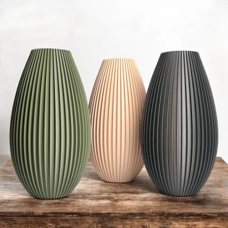 Unbreakable Vase Scandinavian Modern 3D Vase with Artificial Flowers Kajawis