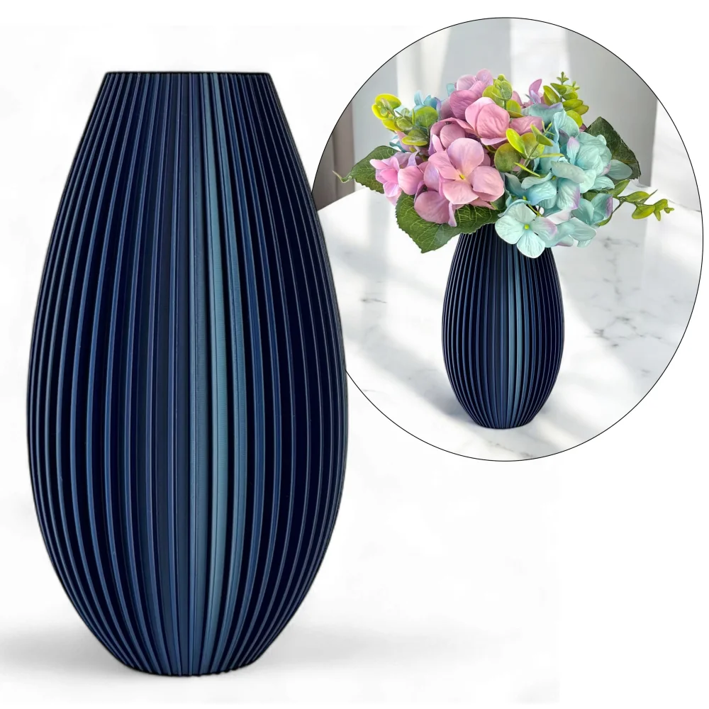 Unbreakable Vase Scandinavian Modern 3D Vase with Artificial Flowers Kajawis