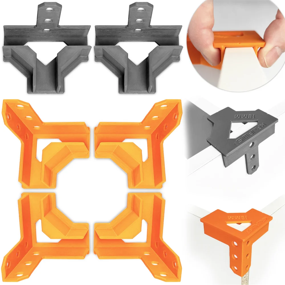 Woodworking Clamp "Third Hand" SET 4xL 2xT for 18 mm Mounting Plate - Angled