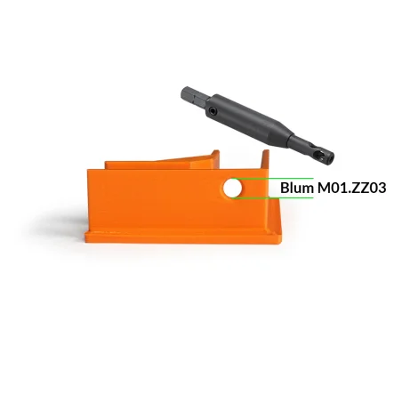 Carpenter's Clamp 4xT Holes BLUM for 18mm Mounting Plate Angled Third Hand