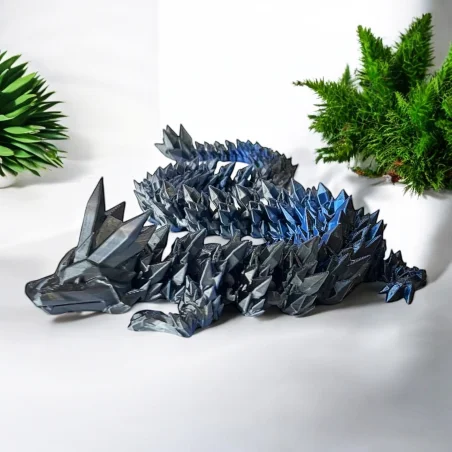 Smok 3D Dragon Figurka smoka Kryształowy smok 35cm Dekoracja pokoju