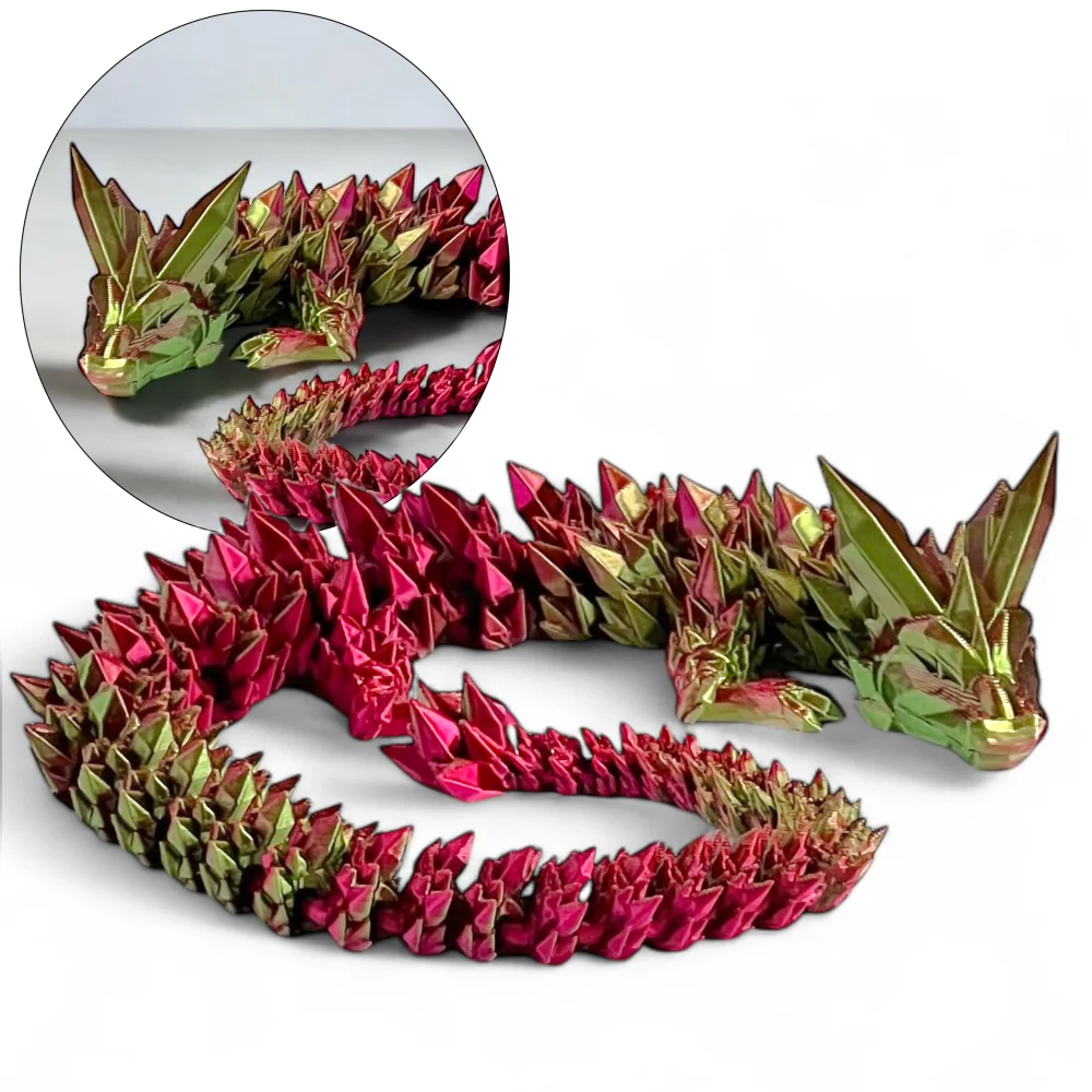 3D Dragon Figurine Crystal Dragon 35cm Room Decoration