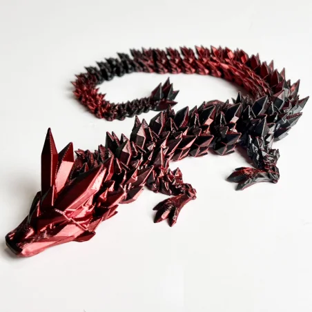 Smok 3D Dragon Figurka smoka Kryształowy smok 35cm Dekoracja pokoju